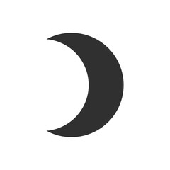 Aufkleber - Moon icon template color editable. Moon symbol vector sign isolated on white background. Simple logo vector illustration for graphic and web design.