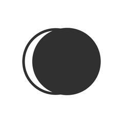 Aufkleber - Moon icon template color editable. Moon symbol vector sign isolated on white background. Simple logo vector illustration for graphic and web design.