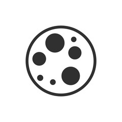 Aufkleber - Moon icon template color editable. Moon symbol vector sign isolated on white background. Simple logo vector illustration for graphic and web design.