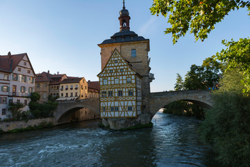 Bamberg,Germany,9,2015:In the Bavarian region on the banks of the Regnitz river.