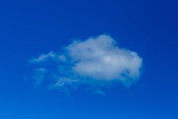 white cloud in blue sky shot on a summer day