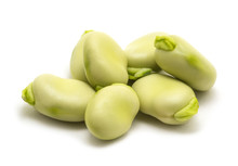 Broad Beans On White Background