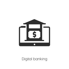 Poster - digital banking icon vector