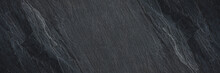 Horizontal Black Stone Texture For Pattern And Background