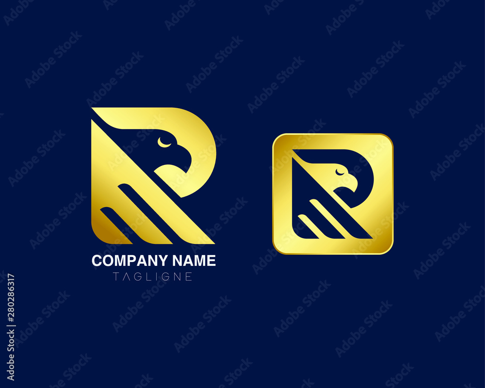 Initial R Eagle logo and app icon Stock Vector | Adobe Stock