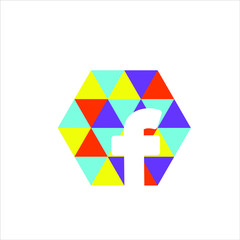 Poster - colorful f initial letter