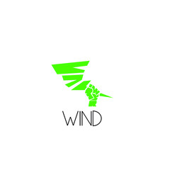 Poster - wind power logo icon