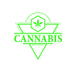 Sticker - cannabis logo icon