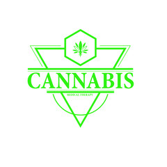 Poster - cannabis logo icon for health industry