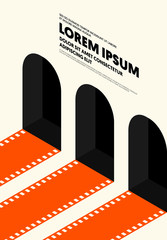 Movie and film poster modern vintage retro style