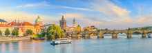 Famous Iconic Image Of Charles Bridge And Praguecity Skyline