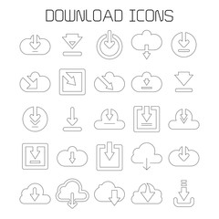 Poster - download, update and save icons set 