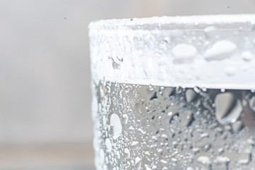 close up macro of cooling fresh cocktail on summer vacation with water drops