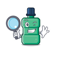 Sticker - Detective cartoon mouthwash in the a bathroom