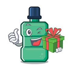 Sticker - With gift mouthwash in the a character shape