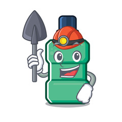 Wall Mural - Miner mouthwash in the a character shape