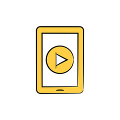 mobile media, mobile video in yellow theme