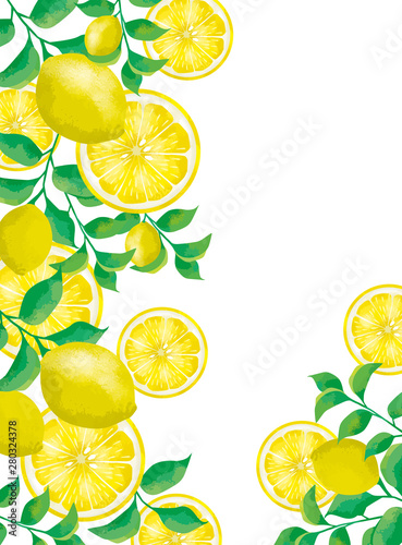 Fruits レモン 果汁 100 果肉 断面図 カットフルーツ 背景 背景素材 フレッシュ ジュース フレッシュ素材 果物 Stock Vector Adobe Stock