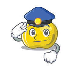 Poster - Police yellow apple the slices cartoon shape