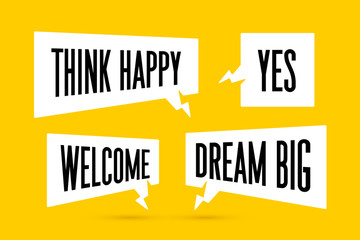 Fototapete - Speech Bubble. Set of colorful cloud talk speech bubble