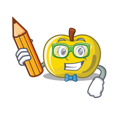 Sticker - Student yellow apple in the character shape