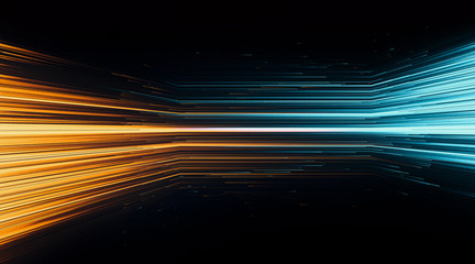 Wall Mural - led light. future tech. shine dynamic scene. neon flare. colorful rays. .magic moving fast lines. sp