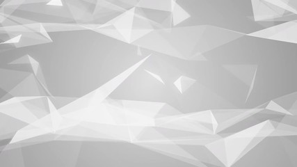 Poster - simple white geometry low polygon light background corporate business concept