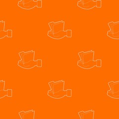 Poster - Hand holding file folder pattern vector orange for any web design best