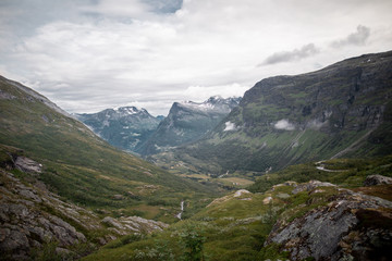 Wall Mural - mountain landscape with river in norway