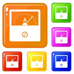 Poster - Counter icons set collection vector 6 color isolated on white background