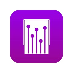 Poster - Computer processor icon digital purple for any design isolated on white vector illustration