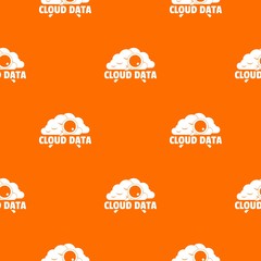 Poster - Cloud data pattern vector orange for any web design best
