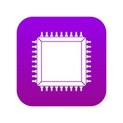 Poster - Computer microchip icon digital purple for any design isolated on white vector illustration
