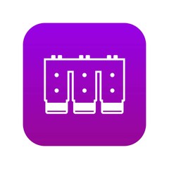 Poster - Electronic circuit board icon digital purple for any design isolated on white vector illustration