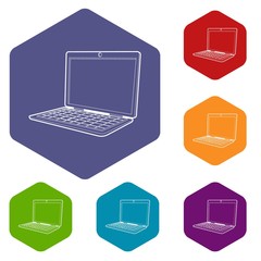 Poster - Laptop icon. Isometric 3d illustration of laptop vector icon for web