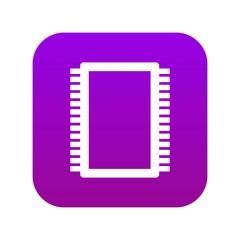 Poster - Computer electronic circuit board icon digital purple for any design isolated on white vector illustration