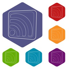 Poster - Wireless network sign icon. Isometric 3d illustration of wireless network sign vector icon for web