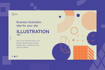 Vector illustration Landing page template