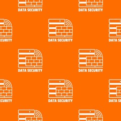 Poster - Data security pattern vector orange for any web design best