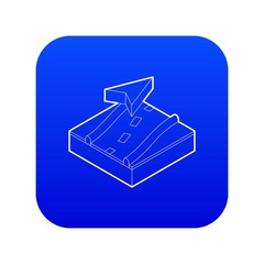 Poster - Navigation icon blue vector isolated on white background