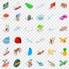 Poster - Test icons set. Isometric style of 36 test vector icons for web for any design