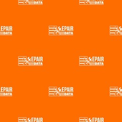 Poster - Repair data pattern vector orange for any web design best
