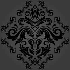 orient vector classic dark pattern. seamless abstract background with vintage elements. orient backg