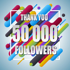 Wall Mural - Thank You 50000 followers banner