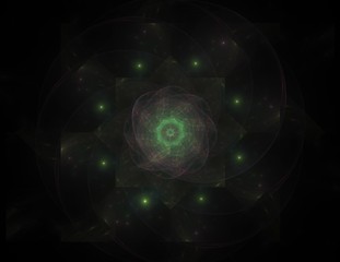 Poster - Abstract fractal patterns and shapes. Fractal texture for prints.
