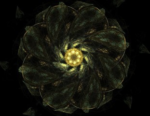 Poster - Abstract fractal patterns and shapes. Fractal texture for prints.