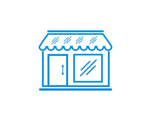 Poster - Store icon Flat symbol vector