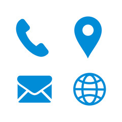 Poster - Contact us icons set, web icon set symbol vector. symbol for web site Computer and mobile vector.