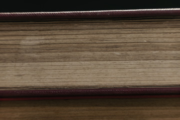 Poster - Close up pages of book background. Macro view.