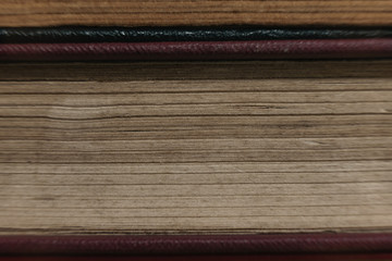 Poster - Close up pages of book background. Macro view.